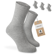 SOKKS 4 Paar Tennissocken Grau | Baumwolle