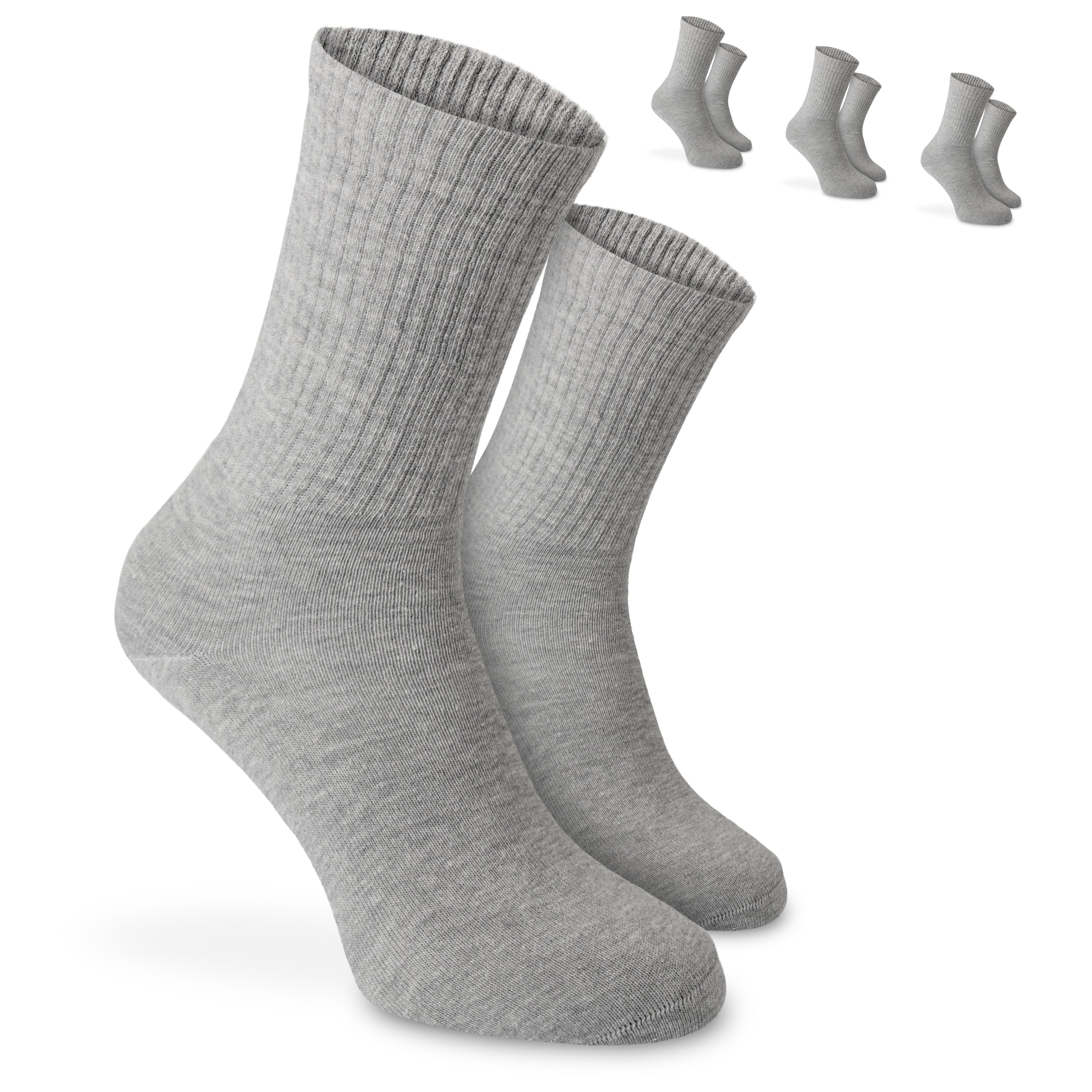 SOKKS 4 Paar Tennissocken Grau | Baumwolle
