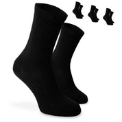 SOKKS 4 Paar Tennissocken Schwarz | Baumwolle