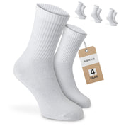 SOKKS 4 Paar Tennissocken Weiß | Baumwolle