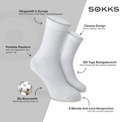 SOKKS 4 Paar Tennissocken Weiß | Baumwolle