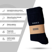 SOKKS Calze Eleganti Blu in Cotone — Indossato