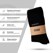 SOKKS Business Dress Socks Black in Cotton — Worn view