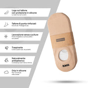 SOKKS Fantasmini Beige Scuro – calzini invisibili per sneaker in Viscosa di Bambù — Indossato