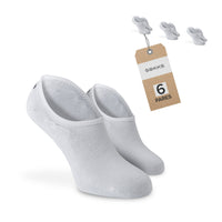 SOKKS 6 pares de calcetines invisibles Blanco | No-Show algodón - 35-38 / 6 pares
