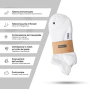 SOKKS Calze da Running Bianco in Tessuto Tecnico Leggero — Vista 4