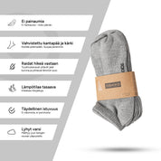 SOKKS Sneakersukat Harmaat, puuvillaa — Käyttökuva