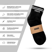 SOKKS Retro-sneakersukat Mustat, puuvillaa — Käyttökuva