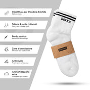 SOKKS Calzini Retro Bianco in Cotone — Indossato
