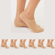 Dunkelbeige Füßlinge von SOKKS aus Bambus für Damen und Herren