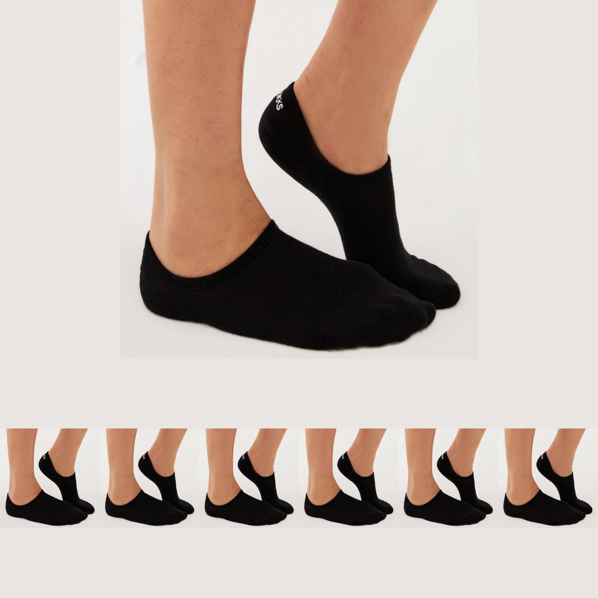 SOKKS 6 Paar Bambus Füßlinge Schwarz | No-Show — SOKKS Premium Socken Hauptbild