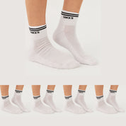 Weiße Retro-Sneakersocken von SOKKS aus Baumwolle für Damen und Herren