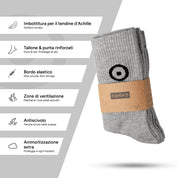 SOKKS Calzini Sportivi Logo Grigio in Cotone — Vista 4