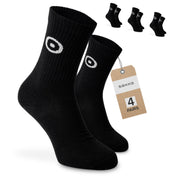 SOKKS Sports Socks Black with Logo in Cotton — 4-pair set