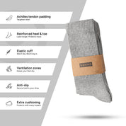 SOKKS Crew Tennis Socks Grey in Cotton — View 4