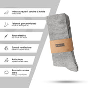 SOKKS Calze da Tennis Alte Grigio in Cotone — Vista 4