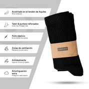 SOKKS Calcetines de Tenis Altos Negro de Algodón — Vista 4