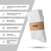 SOKKS Calze da Tennis Alte Bianco in Cotone — Vista 4